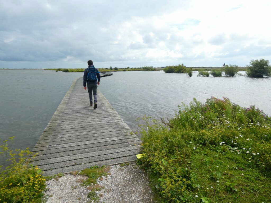wandelroute op de Marker Wadden